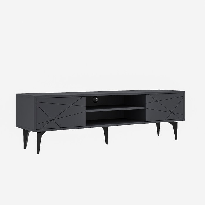 Hanah Home Brendon - Soporte para Televisión Antracita Hanah Home Brendon - Soporte para Televisión Antracita